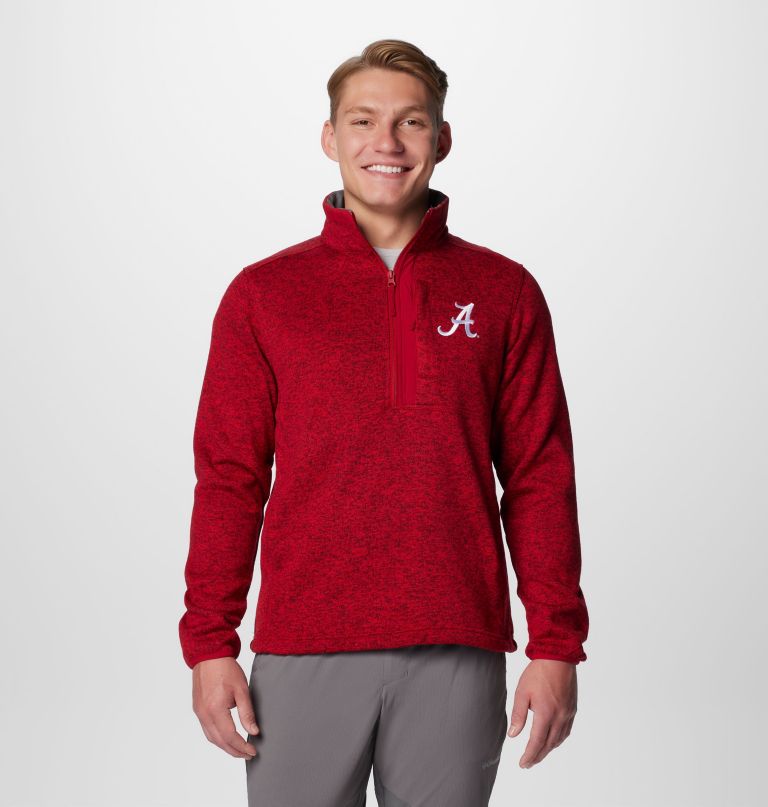 heren collegiate sweater weather fleece half zip pullover - alabama