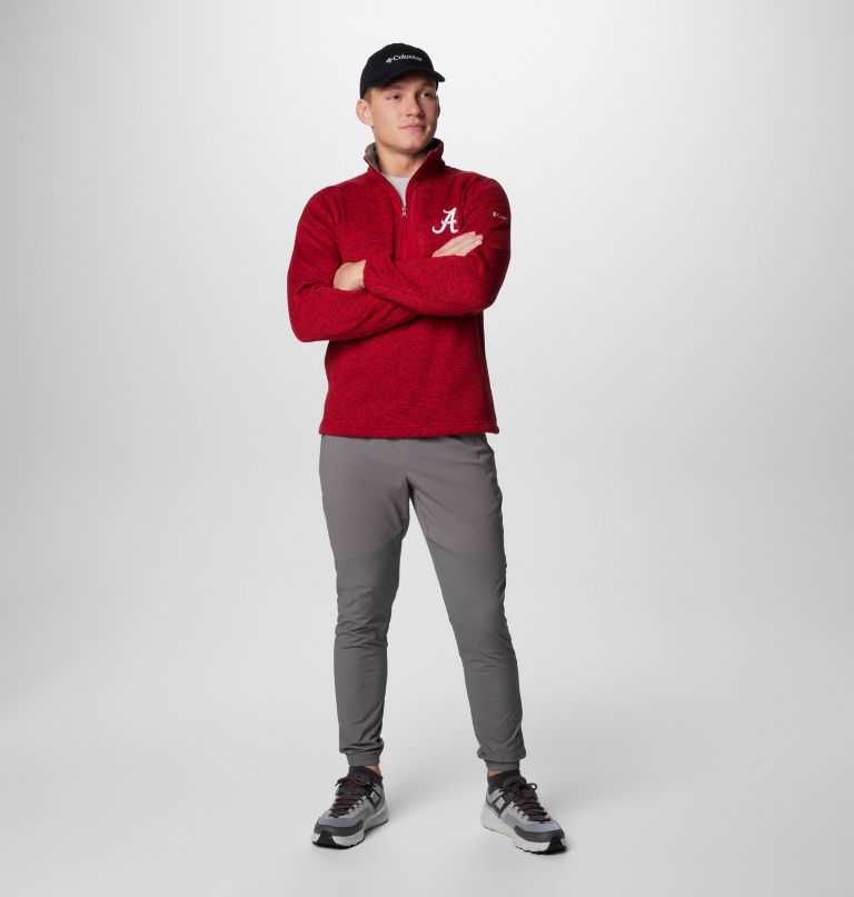 heren collegiate sweater weather fleece half zip pullover - alabama