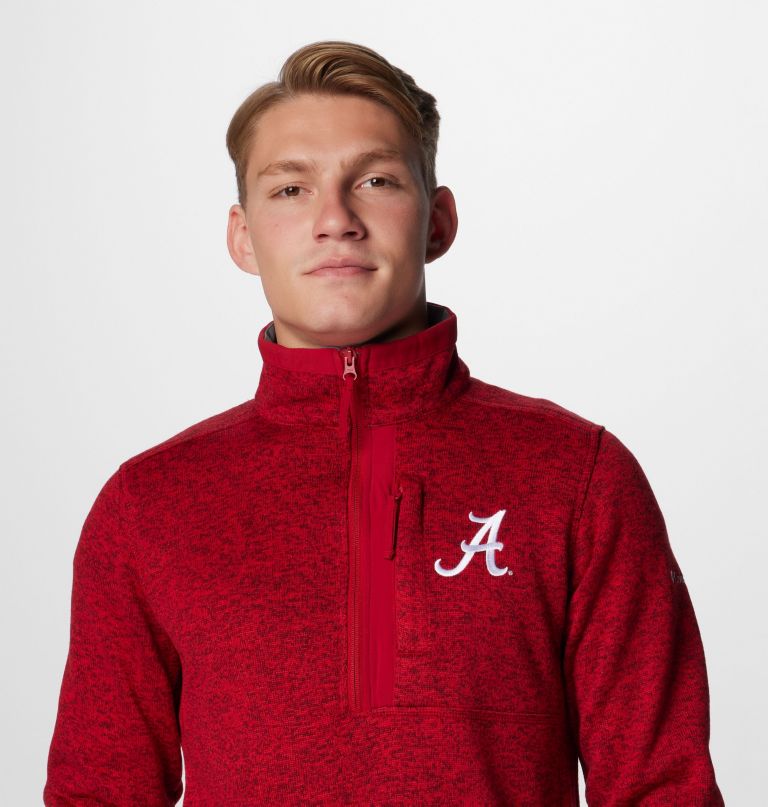 heren collegiate sweater weather fleece half zip pullover - alabama