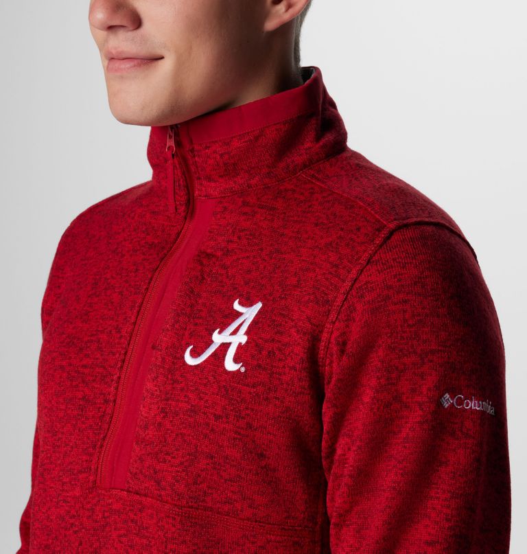 heren collegiate sweater weather fleece half zip pullover - alabama