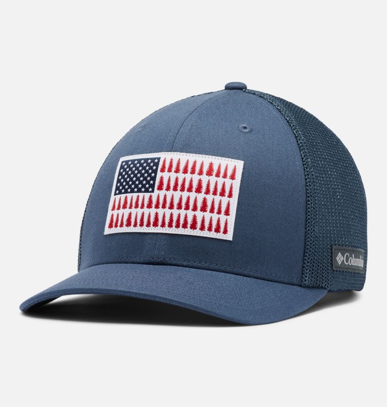 columbia mesh tree flag ball cap