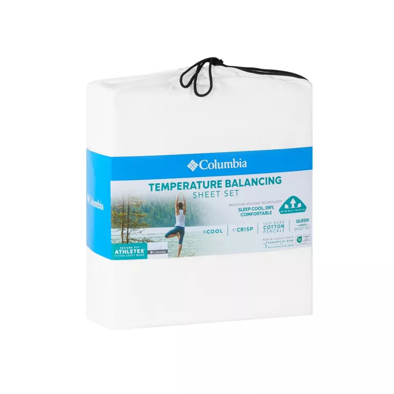 omni-wick katoenen percal lakenset - kingsize