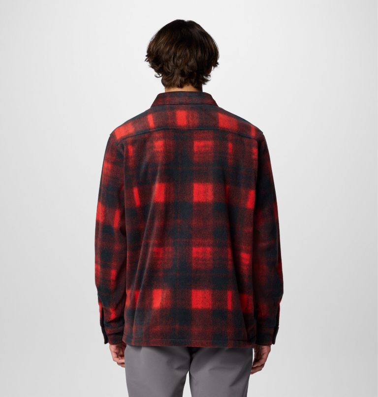 heren steens mountain bedrukt fleece overhemdjas ii