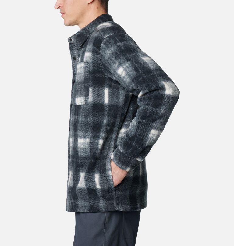heren steens mountain bedrukt fleece overhemdjas ii