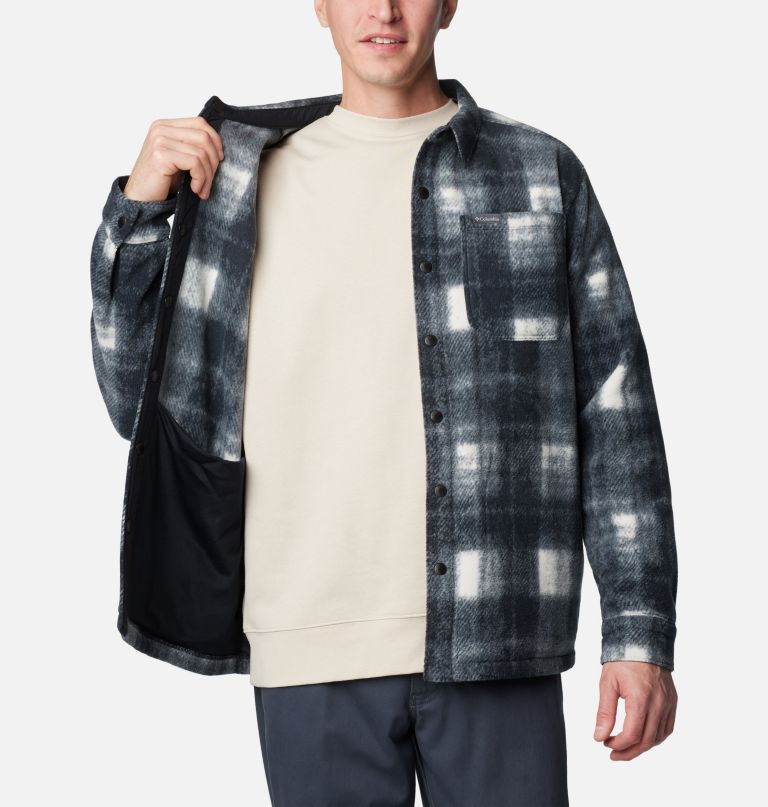 heren steens mountain bedrukt fleece overhemdjas ii