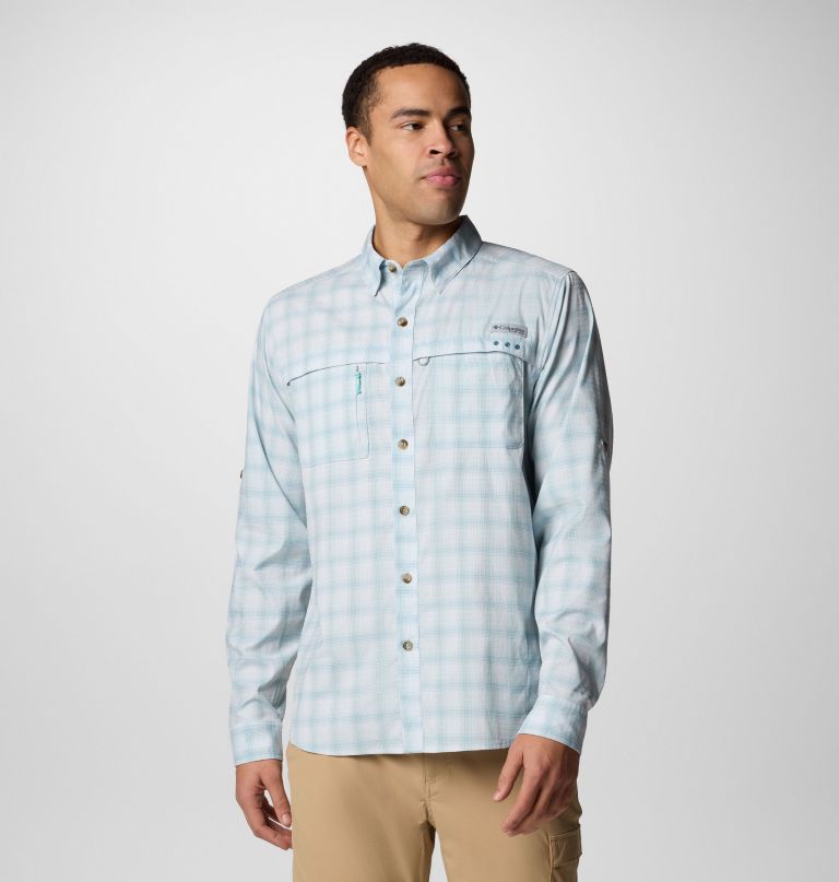 heren pfg wild cast performance yarn dye shirt met lange mouwen