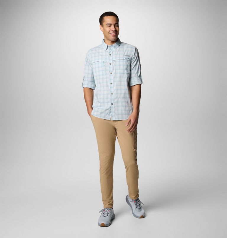 heren pfg wild cast performance yarn dye shirt met lange mouwen