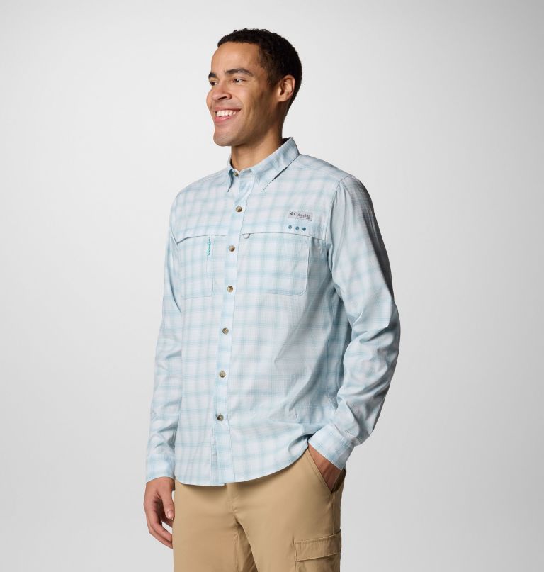 heren pfg wild cast performance yarn dye shirt met lange mouwen