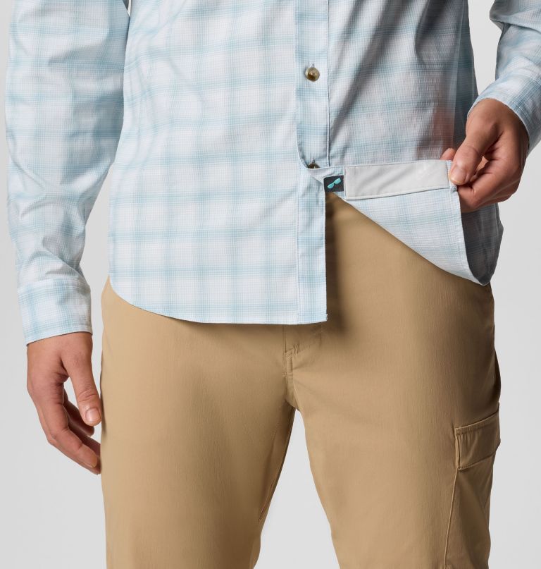 heren pfg wild cast performance yarn dye shirt met lange mouwen