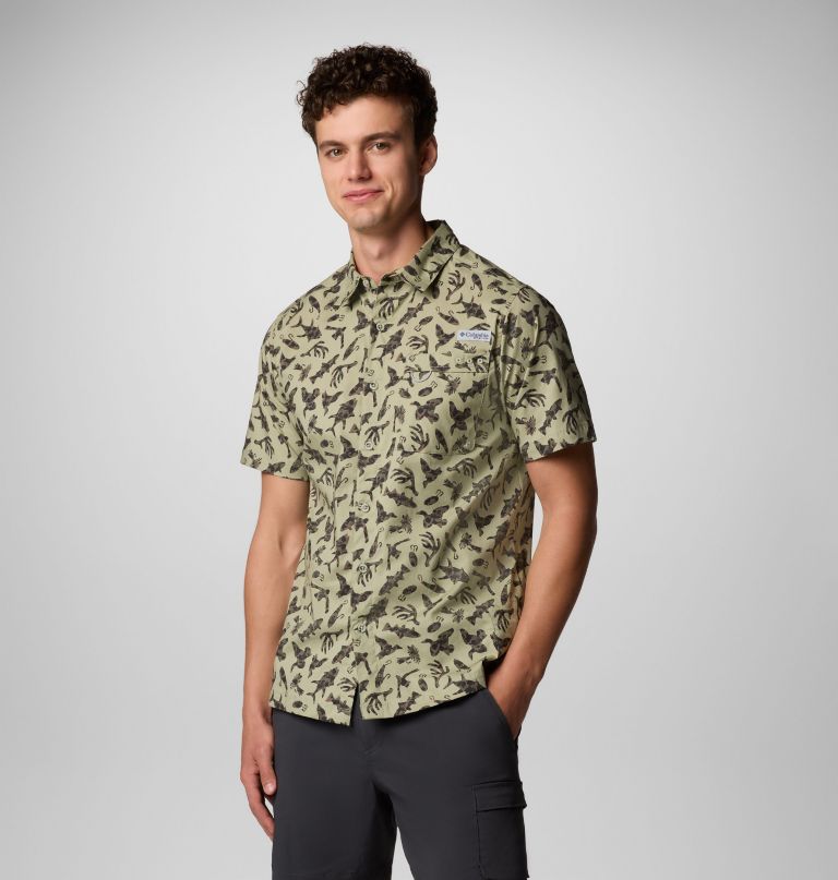 heren pfg wild cast camp shirt