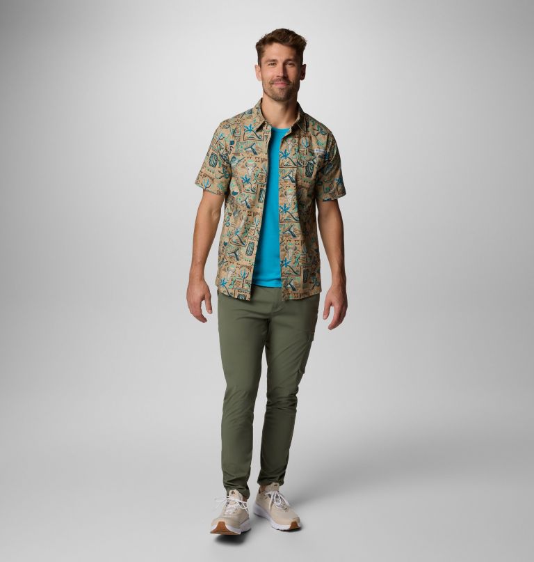 heren pfg wild cast camp shirt