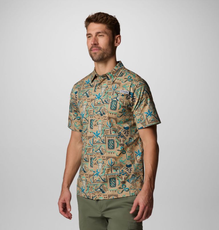heren pfg wild cast camp shirt