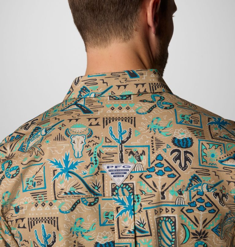 heren pfg wild cast camp shirt