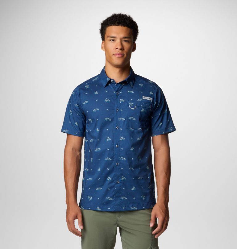 heren pfg wild cast camp shirt