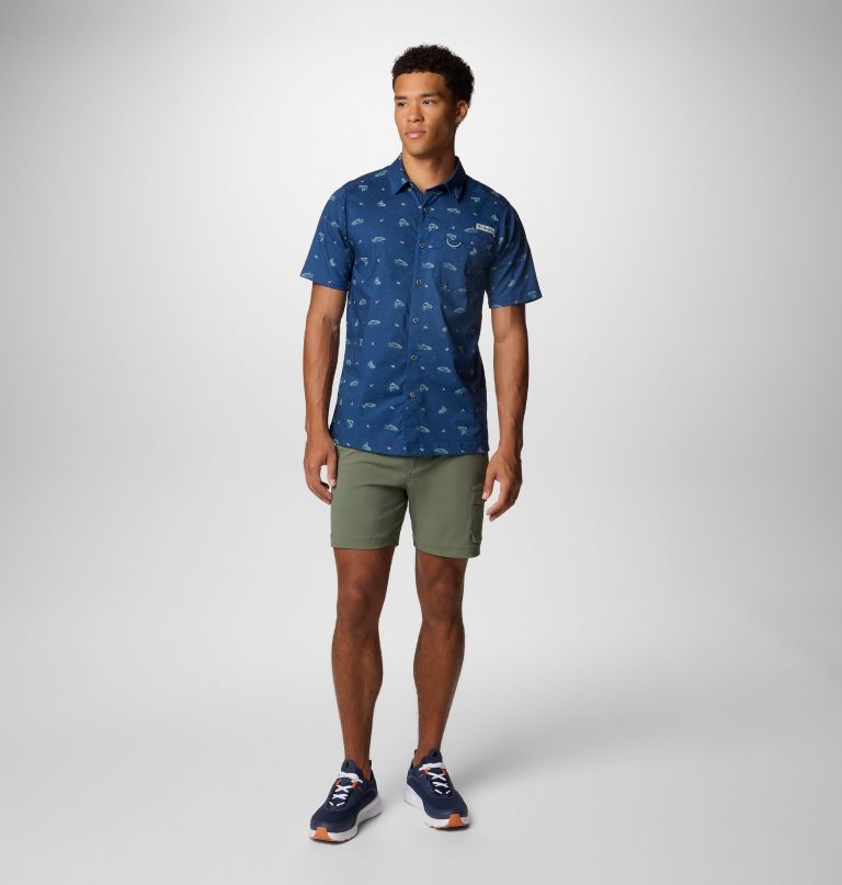 heren pfg wild cast camp shirt