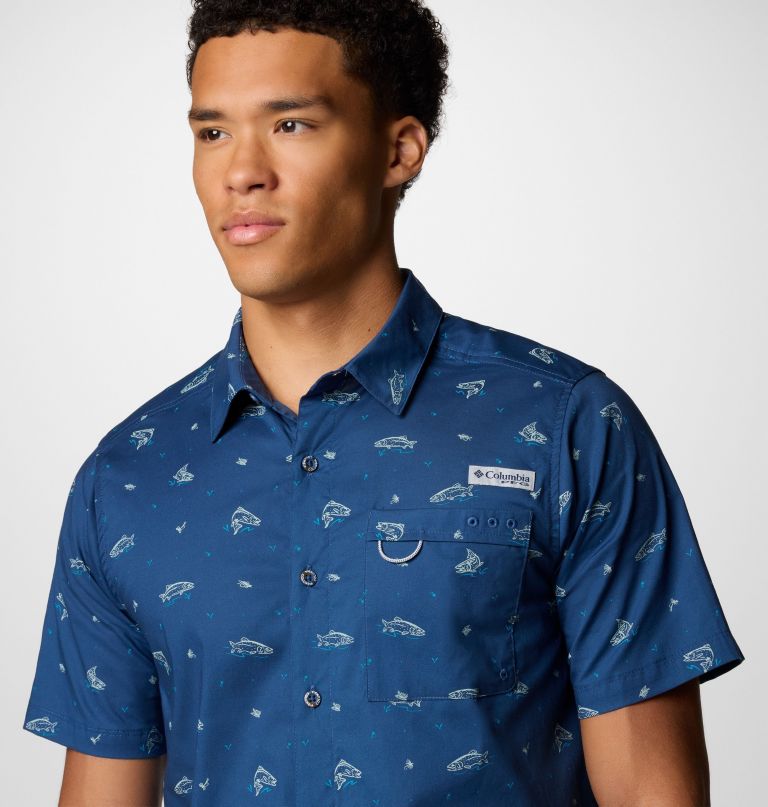 heren pfg wild cast camp shirt