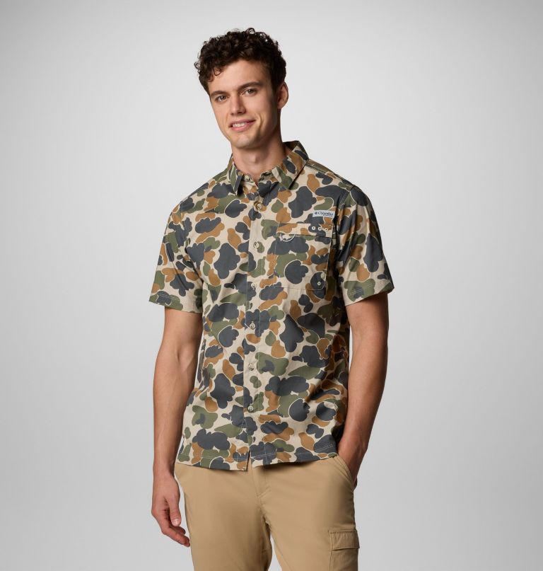 heren pfg wild cast camp shirt