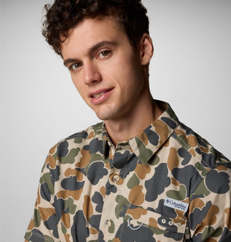 heren pfg wild cast camp shirt