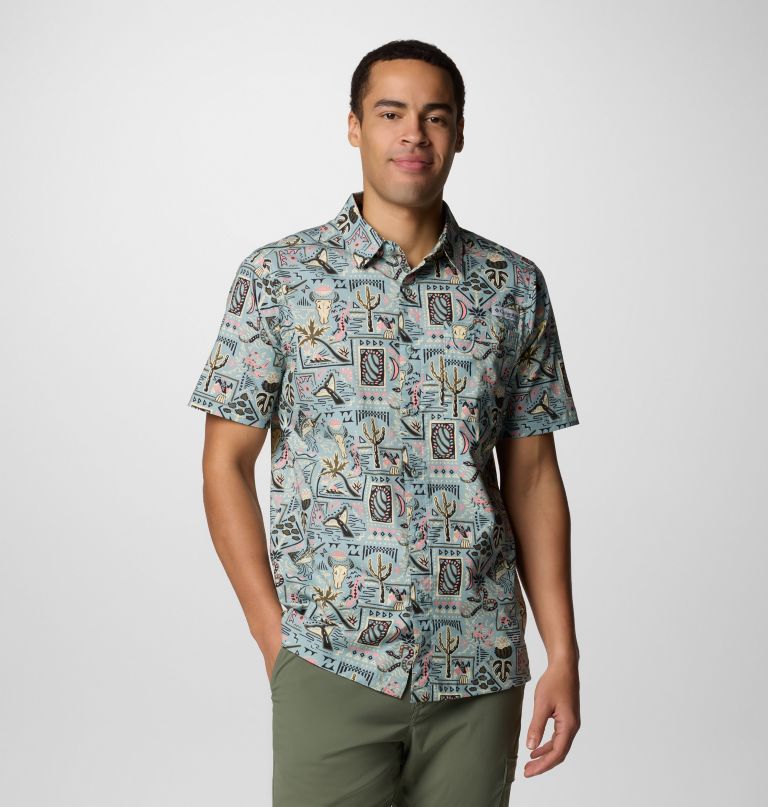 heren pfg wild cast camp shirt