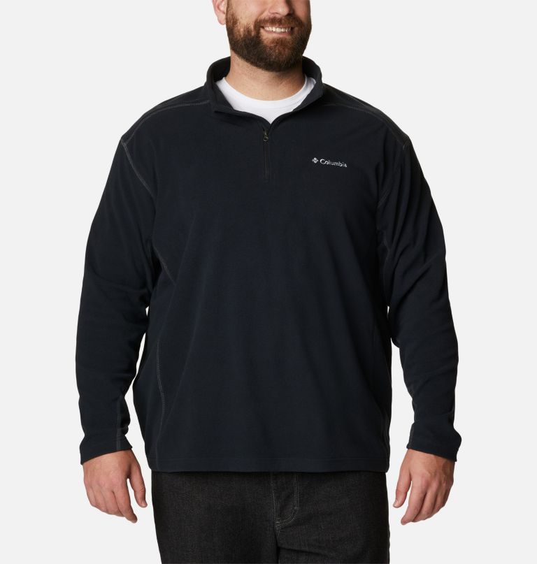 klamath range ii fleece trui met halve rits voor heren - grote maat