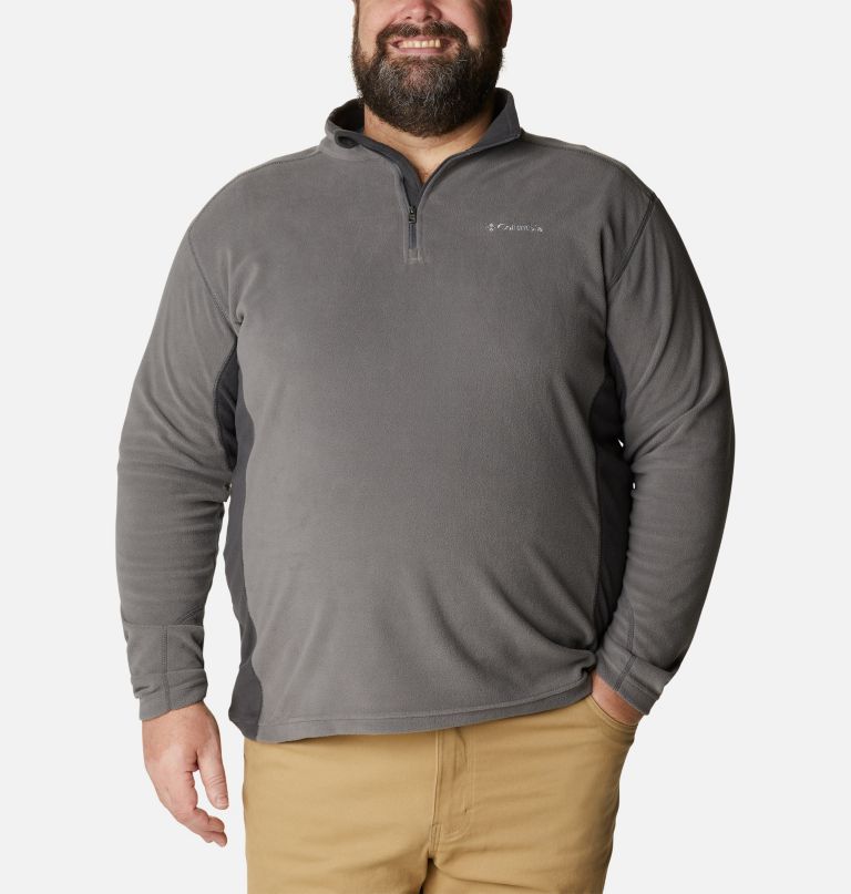 klamath range ii fleece trui met halve rits voor heren - grote maat