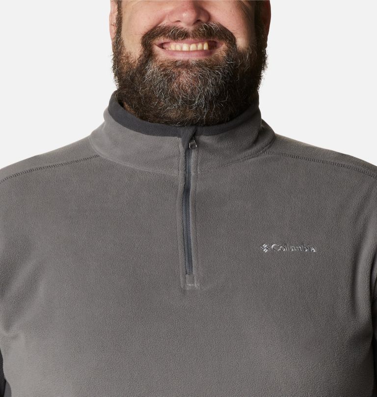 klamath range ii fleece trui met halve rits voor heren - grote maat