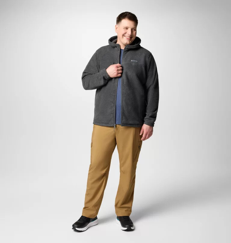 heren steens mountain fleece hoodie met volledige ritssluiting - groot