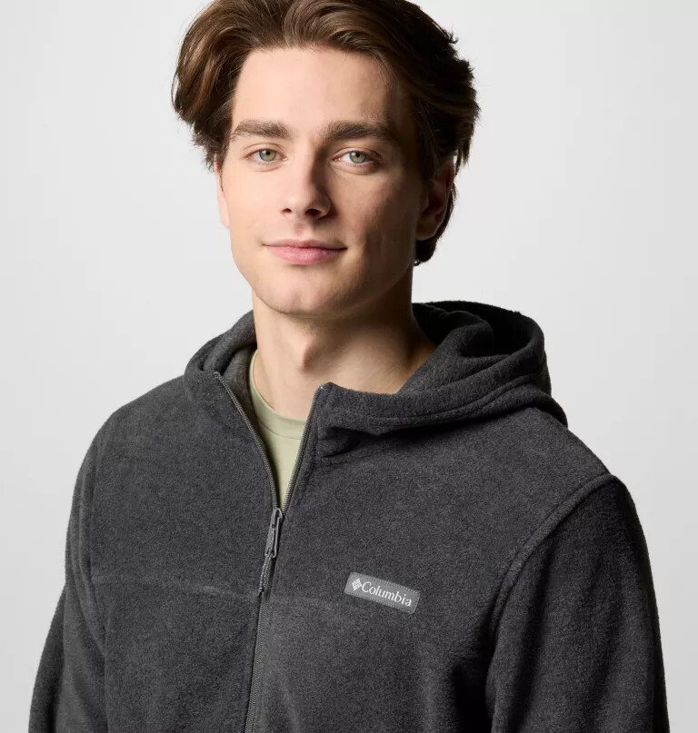 heren steens mountain fleece hoodie met volledige ritssluiting - lang