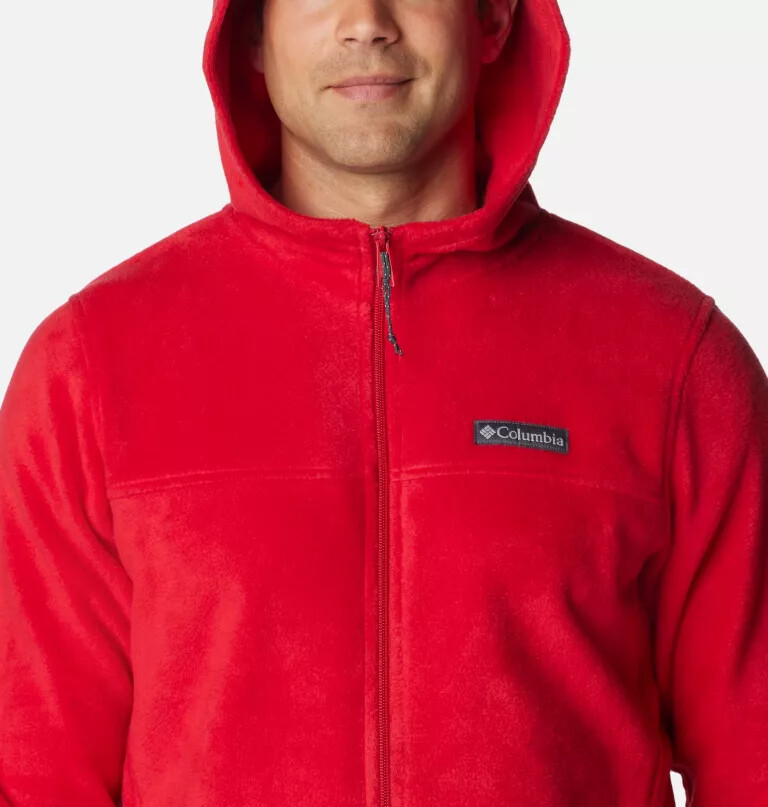 heren steens mountain fleece hoodie met volledige ritssluiting - lang
