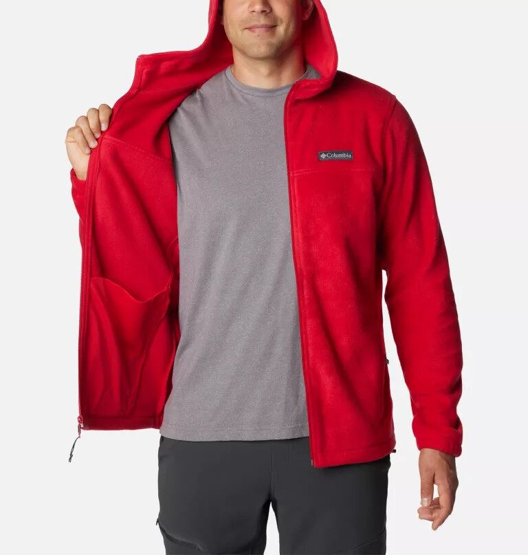 heren steens mountain fleece hoodie met volledige ritssluiting - lang