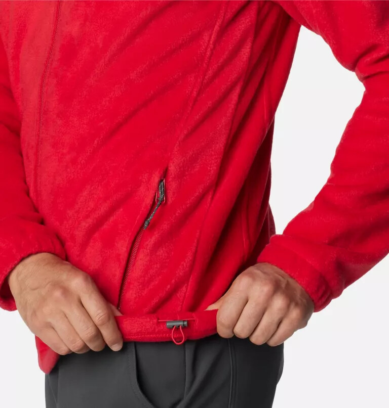 heren steens mountain fleece hoodie met volledige ritssluiting - lang
