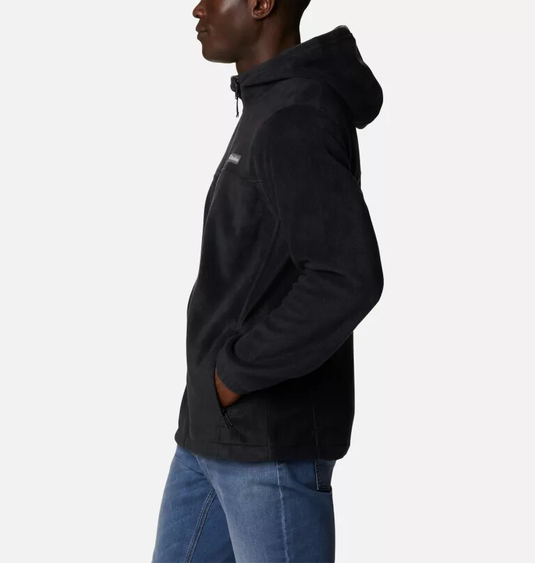 heren steens mountain fleece hoodie met volledige ritssluiting - lang
