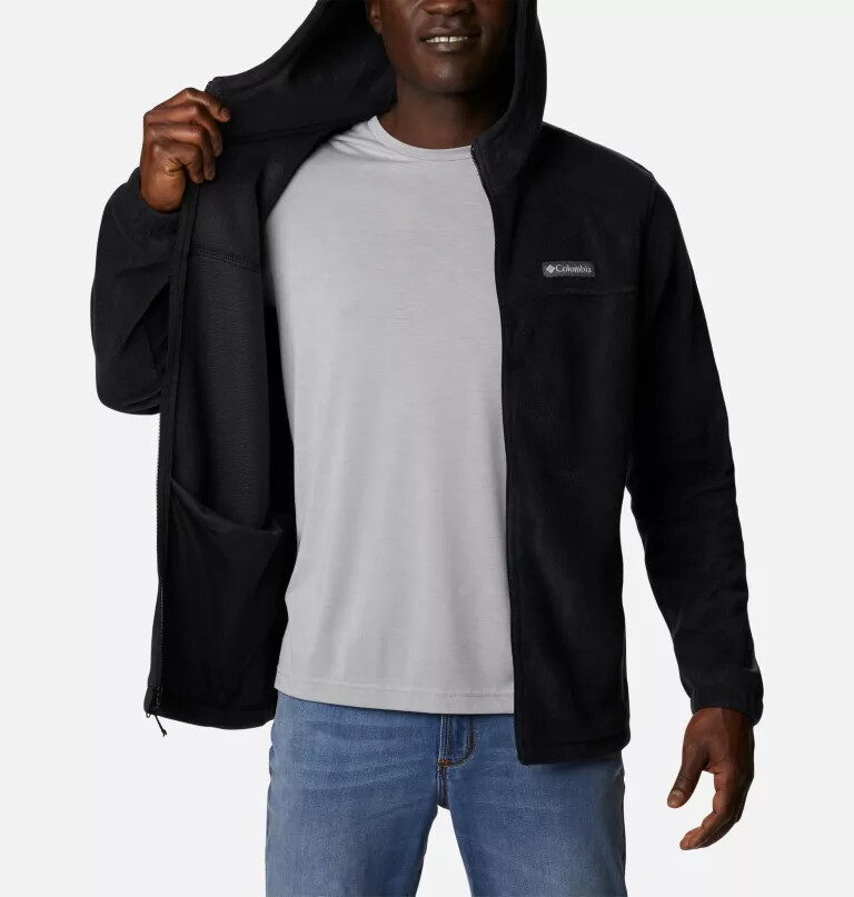 heren steens mountain fleece hoodie met volledige ritssluiting - lang