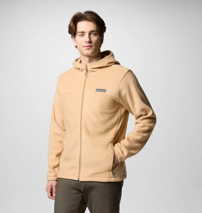 heren steens mountain fleece hoodie met volledige ritssluiting - lang