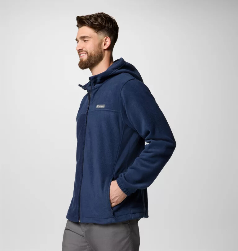 heren steens mountain fleece hoodie met volledige ritssluiting - lang