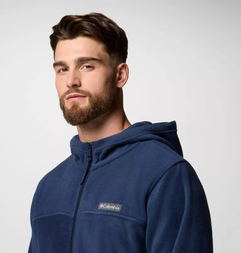 heren steens mountain fleece hoodie met volledige ritssluiting - lang