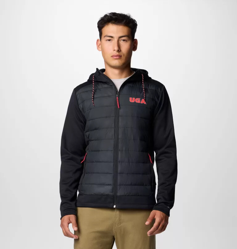 heren collegiate out-shield hybrid hoodie - georgia