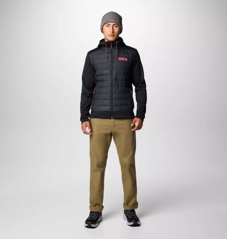 heren collegiate out-shield hybrid hoodie - georgia