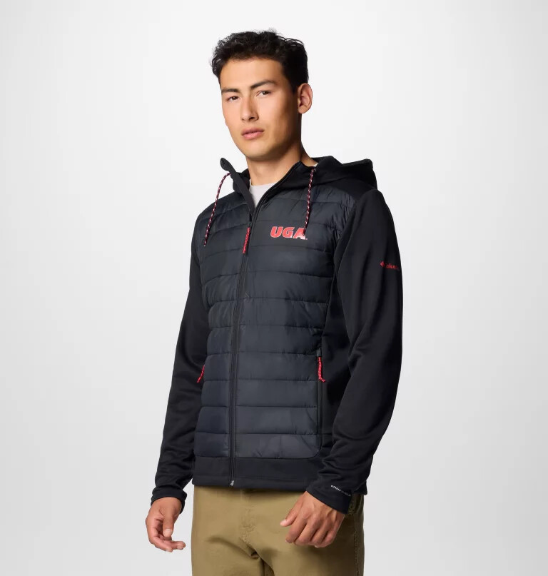 heren collegiate out-shield hybrid hoodie - georgia