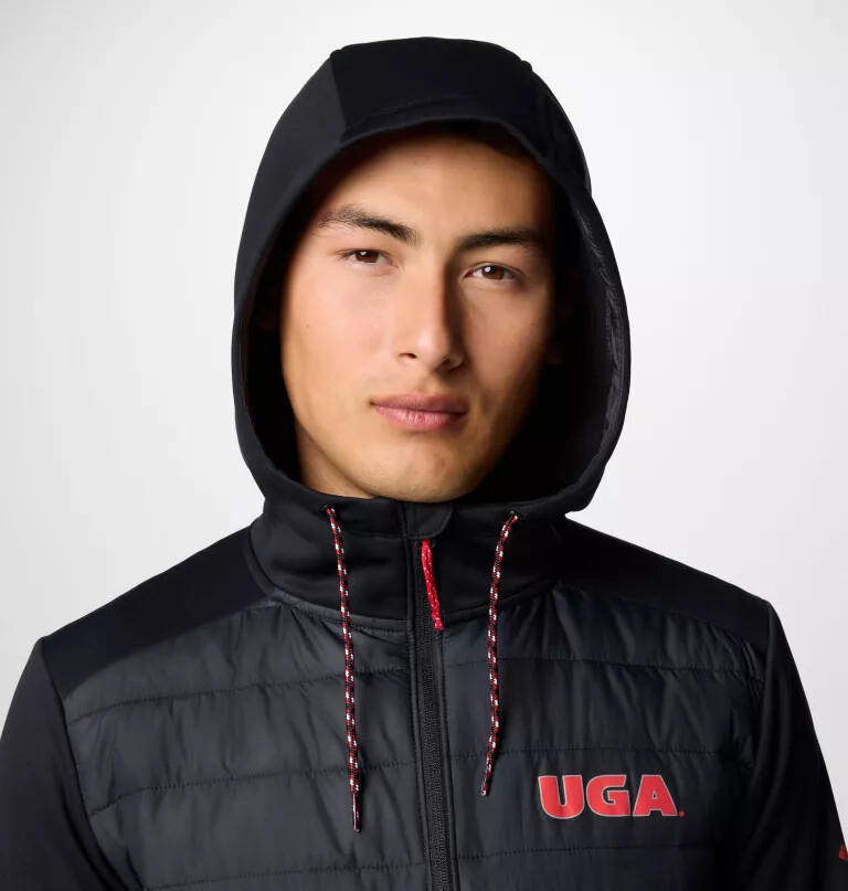 heren collegiate out-shield hybrid hoodie - georgia
