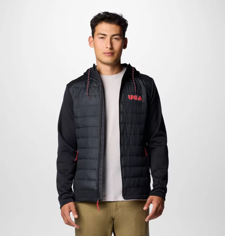 heren collegiate out-shield hybrid hoodie - georgia