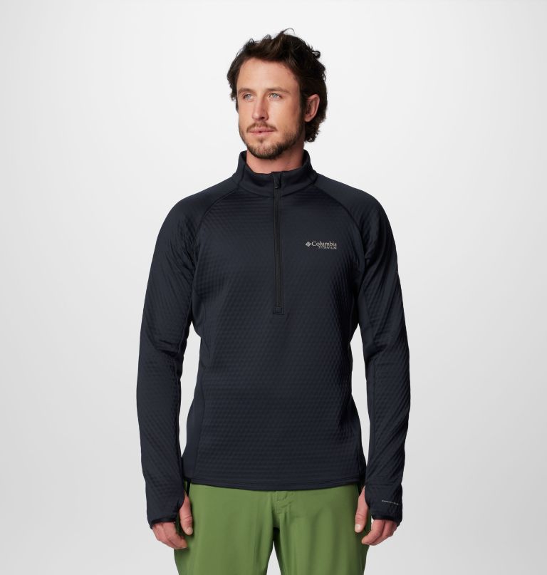 heren crystal leaf omni-heat helix half zip pullover