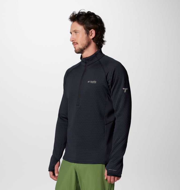 heren crystal leaf omni-heat helix half zip pullover