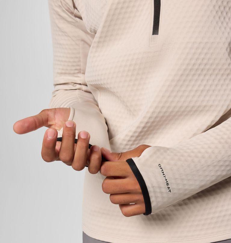 heren crystal leaf omni-heat helix half zip pullover