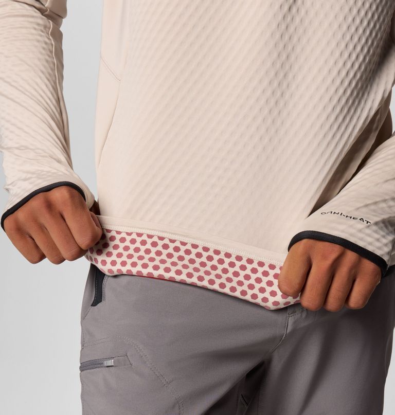 heren crystal leaf omni-heat helix half zip pullover