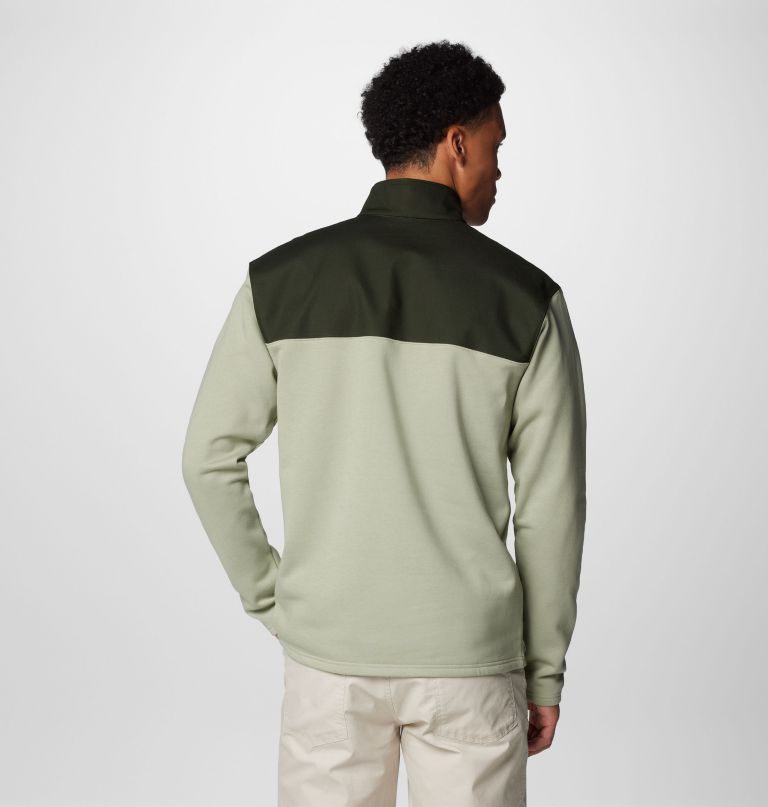 heren pitchstone overlay half snap pullover