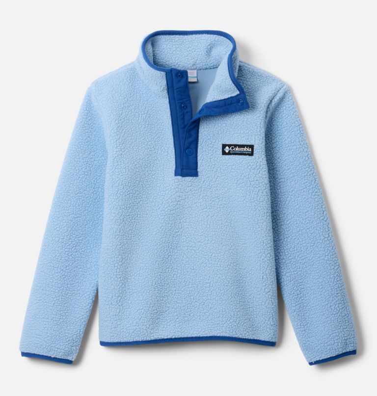 helvetia ii fleece trui met halve drukknoopsluiting voor kinderen