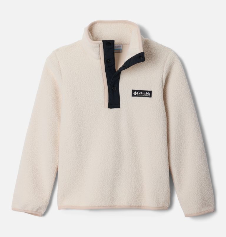 helvetia ii fleece trui met halve drukknoopsluiting voor kinderen