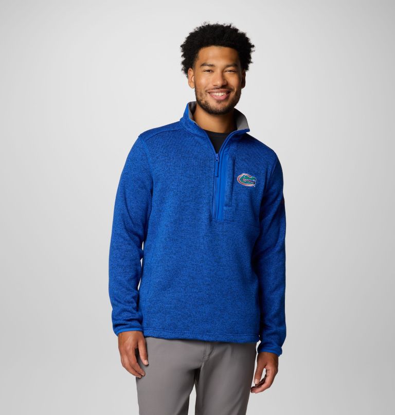 heren collegiate sweater weather fleece pullover met halve rits - florida