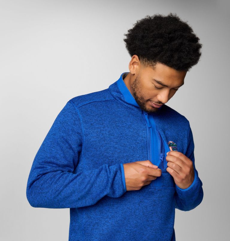 heren collegiate sweater weather fleece pullover met halve rits - florida